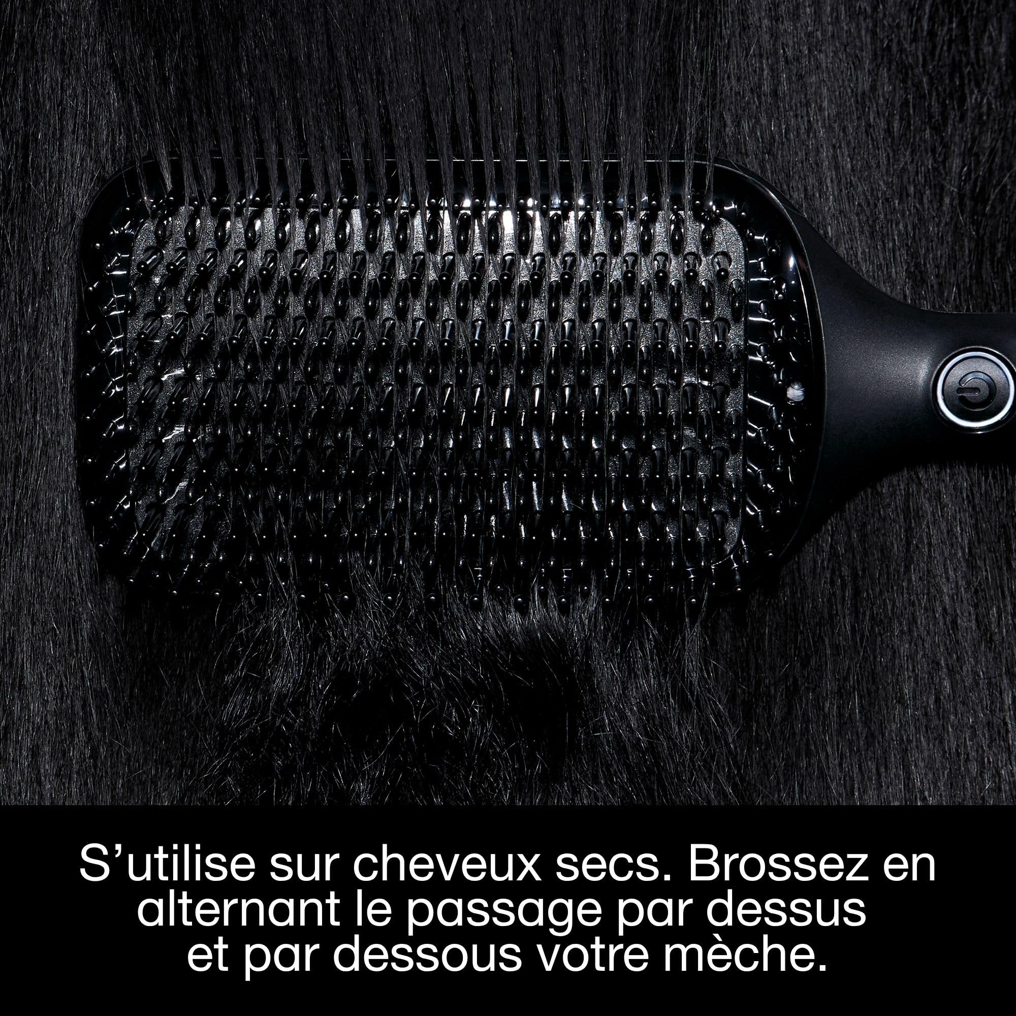 ghd - Brosse Chauffante ghd Glide+ Max - Brosse Lissante (Noire) - Lissage Rapide, Facile, résultats sans frisottis - Sans chaleur extrême - Cheveux Longs, Épais, Bouclés - S'utilise sur cheveux secs
