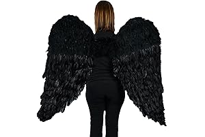 Touch of Nature Black Adult Angel Wings: The Perfect Wings for Your Angelic Costume