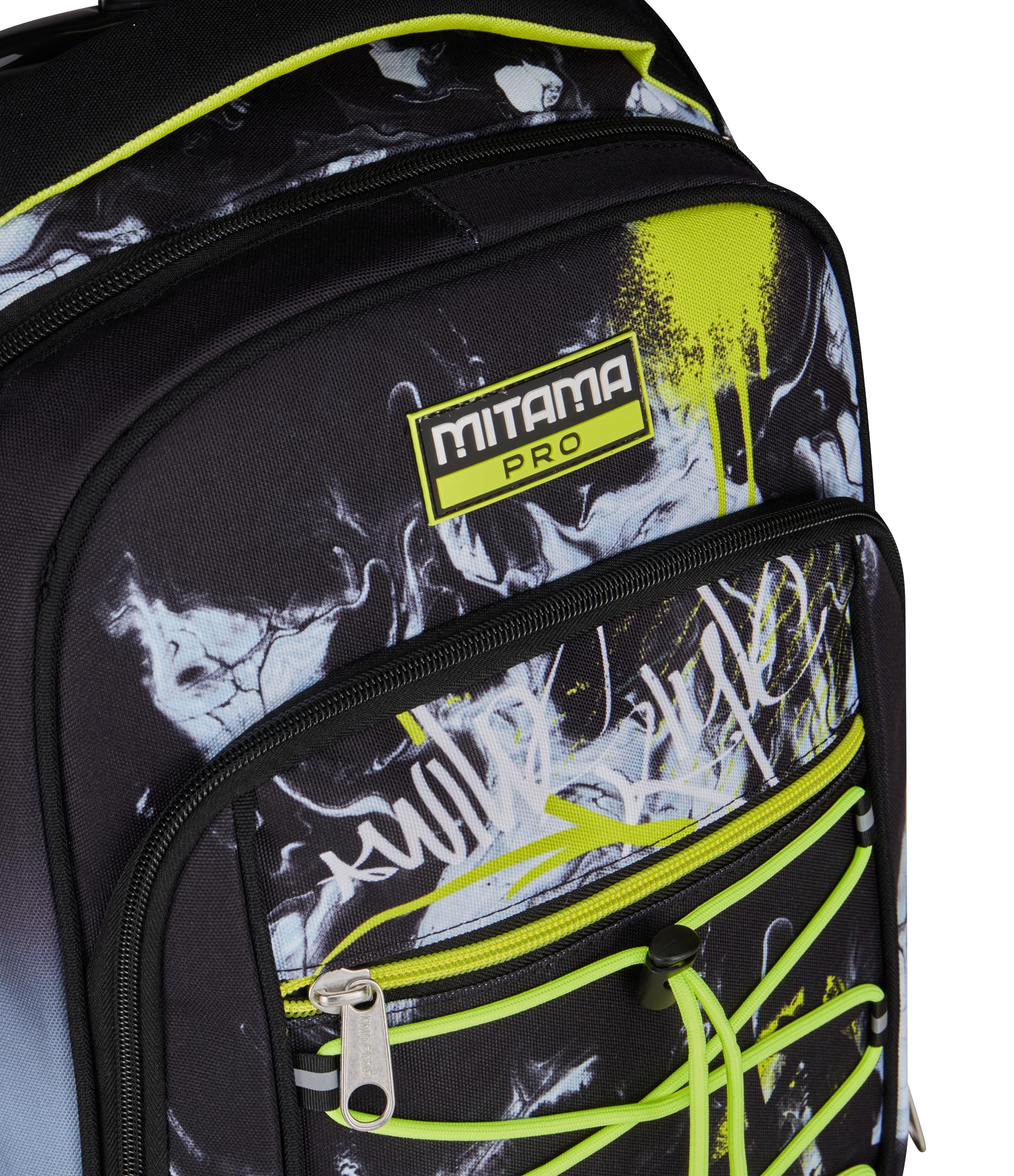 Mitama Trolley DR Scuola INKSTYLE, 34 Lt, Nero, Uso zaino, Tasca con organizer, Bambino, Scuola elementare e media, Viaggi e tempo libero