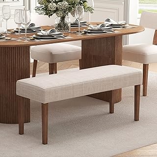 Farmhouse Upholstered Dining Bench Seat, 45