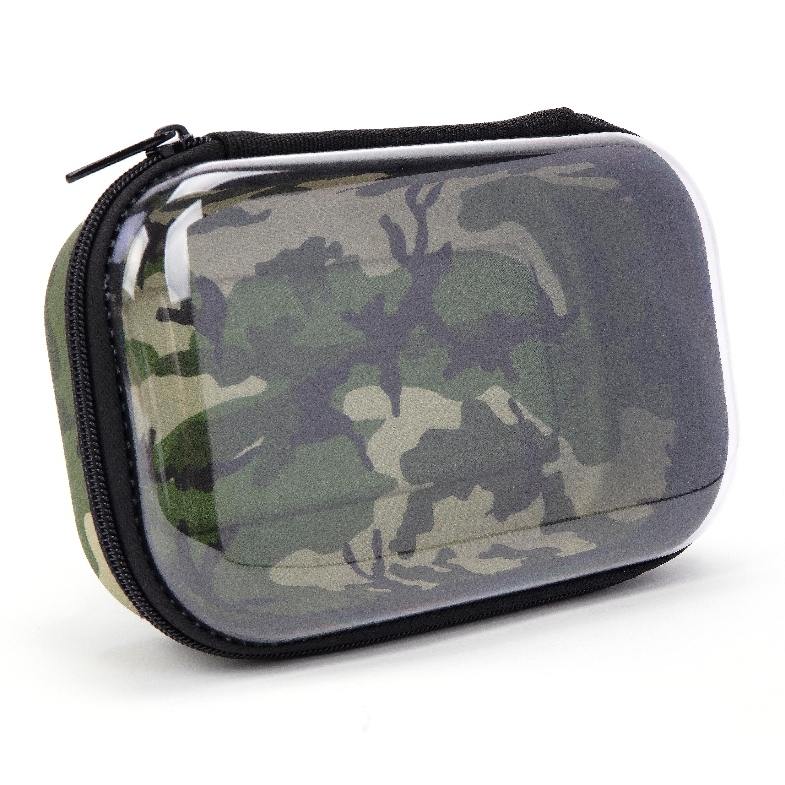 ZIPIT Clear Top Pencil Case for Kids, Durable Pencil Box for School, Large Capacity Stationery Organizer Box, Camo