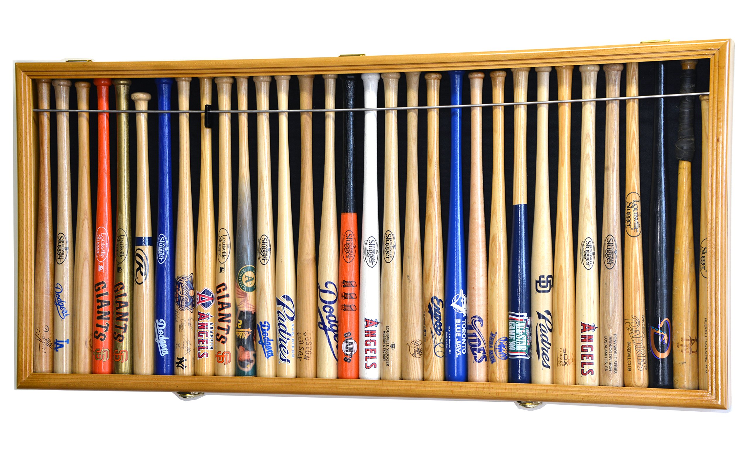 Mini 18" Baseball Mini Bat Display Case Cabinet Holder Rack w/98% UV Lockable