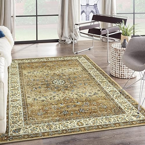 Miniatura 2 de Lahome Alfombra de sala de estar, 5 x 7 pies, lavable para sala de estar, bohemia, oriental, suave, para dormitorio, antideslizante, no se