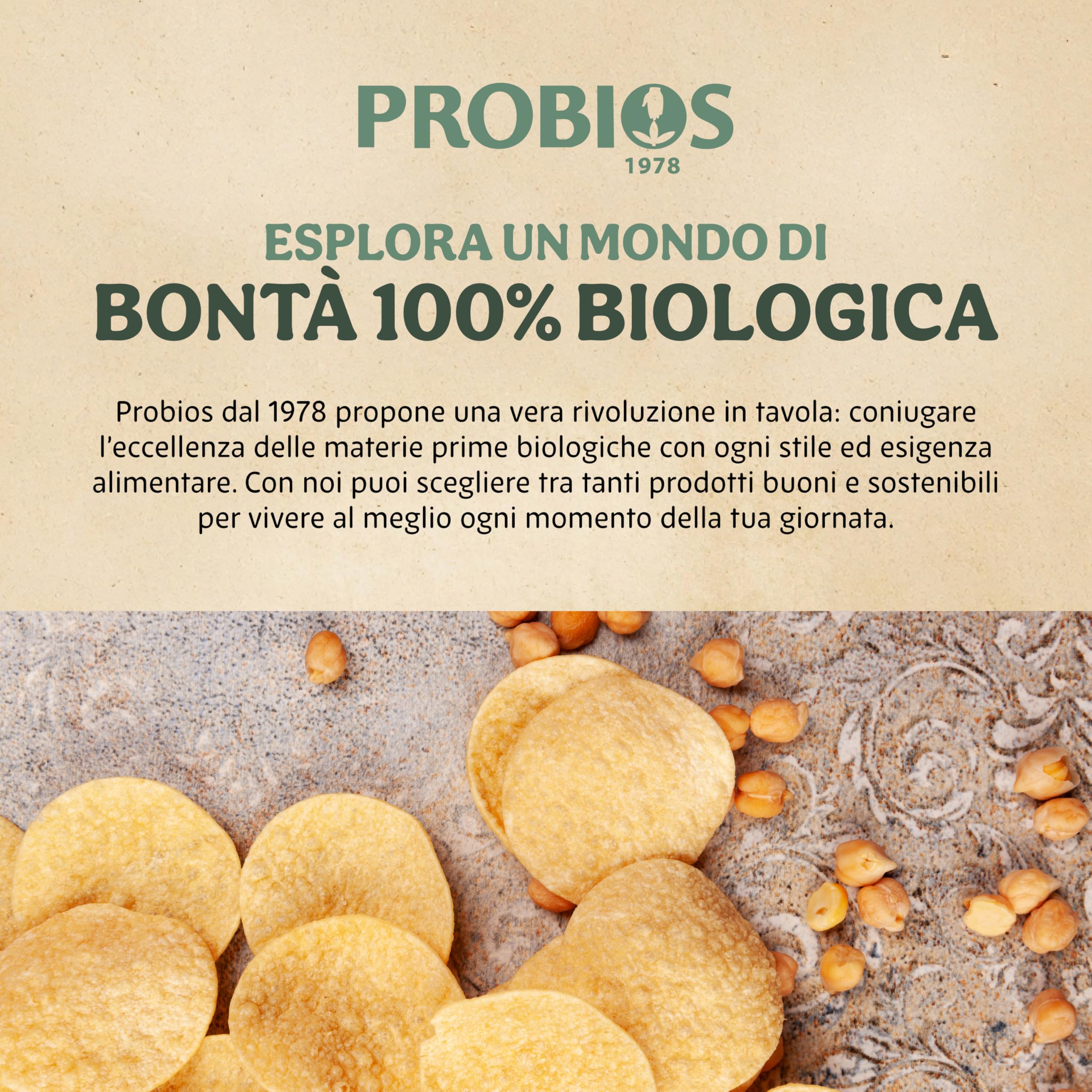 Probios Chips con garbanzos bio embalaje 12 x 40g
