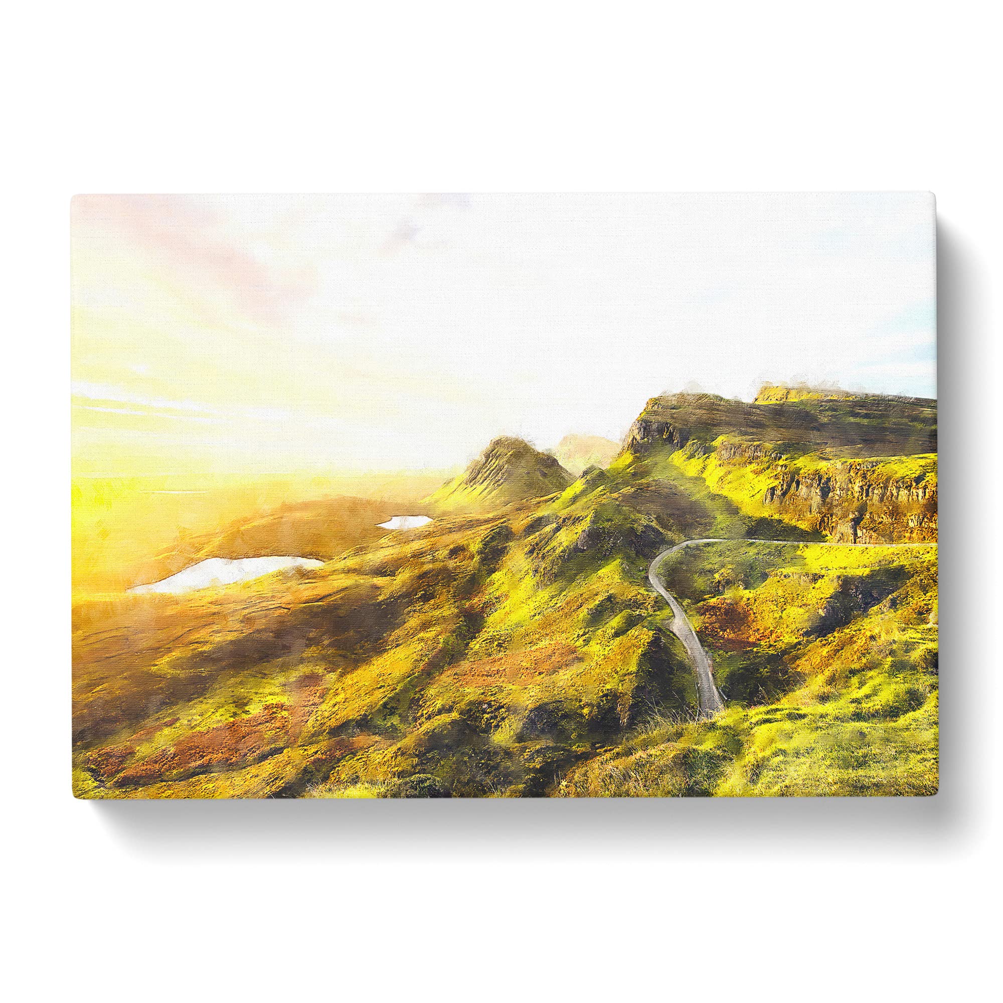Road Through The Isle Of Skye In Scotland Canvas Print, Mixed, 25L x 50W cm - Image 2