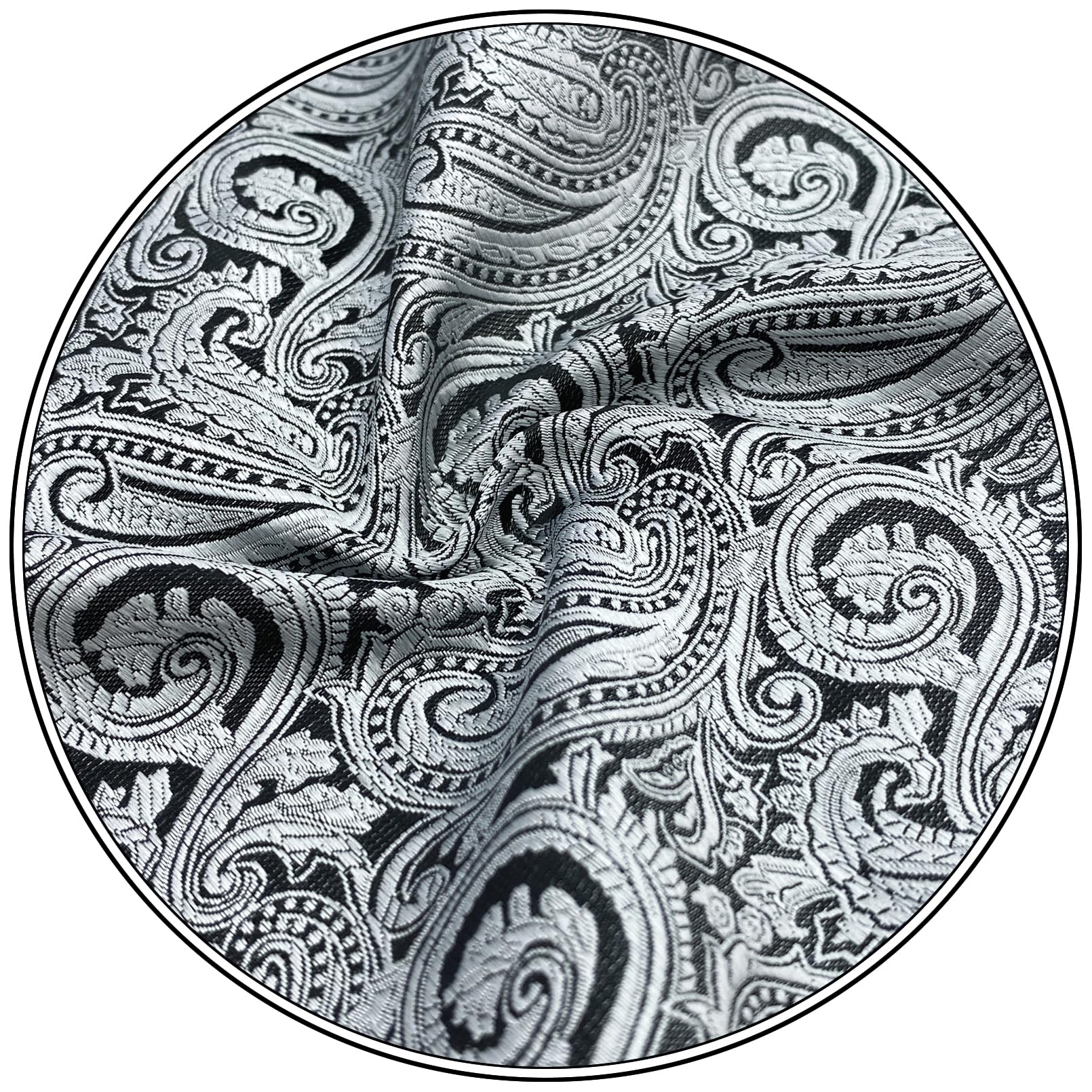 S&W SHLAX&WING Designerska męska poszetka srebrna czarna paisley dla mężczyzn garnitury prezentowe poszetki dla mężczyzn