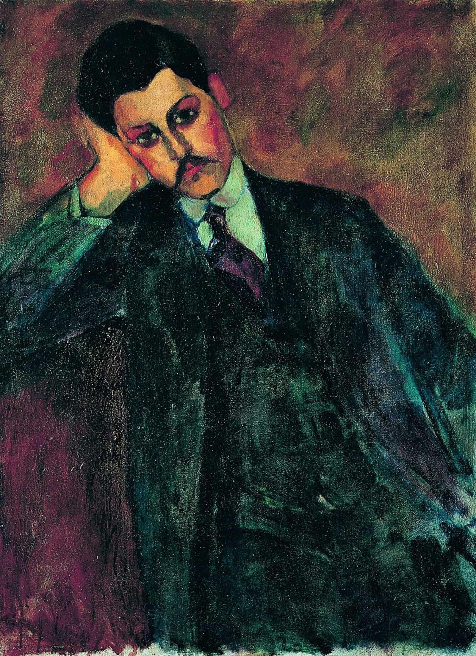 ARTXLXXBN Famous Prints Artwork Pictures Poster Painting Art Portrait of Jean Alexandre Realized in by Amedeo Modigliani Artwork Landscape Pictures for Home Decor 60x90cm