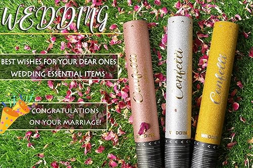 Miniatura 4 de Cañón de confeti para fiesta de pétalos de rosa, confeti de compresión de aire de pétalos naturales, suministros de fiesta para bodas, cumpleaños,