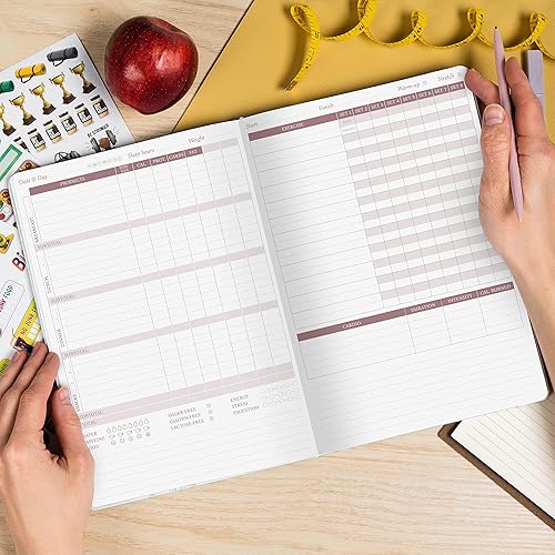 Vista 6 de Legend Fitness & Food Journal Nutrition & Workout Planner with Exercise Calendar & Nutrient Tracker Gym Training & Diet Log Book for Women & Men
