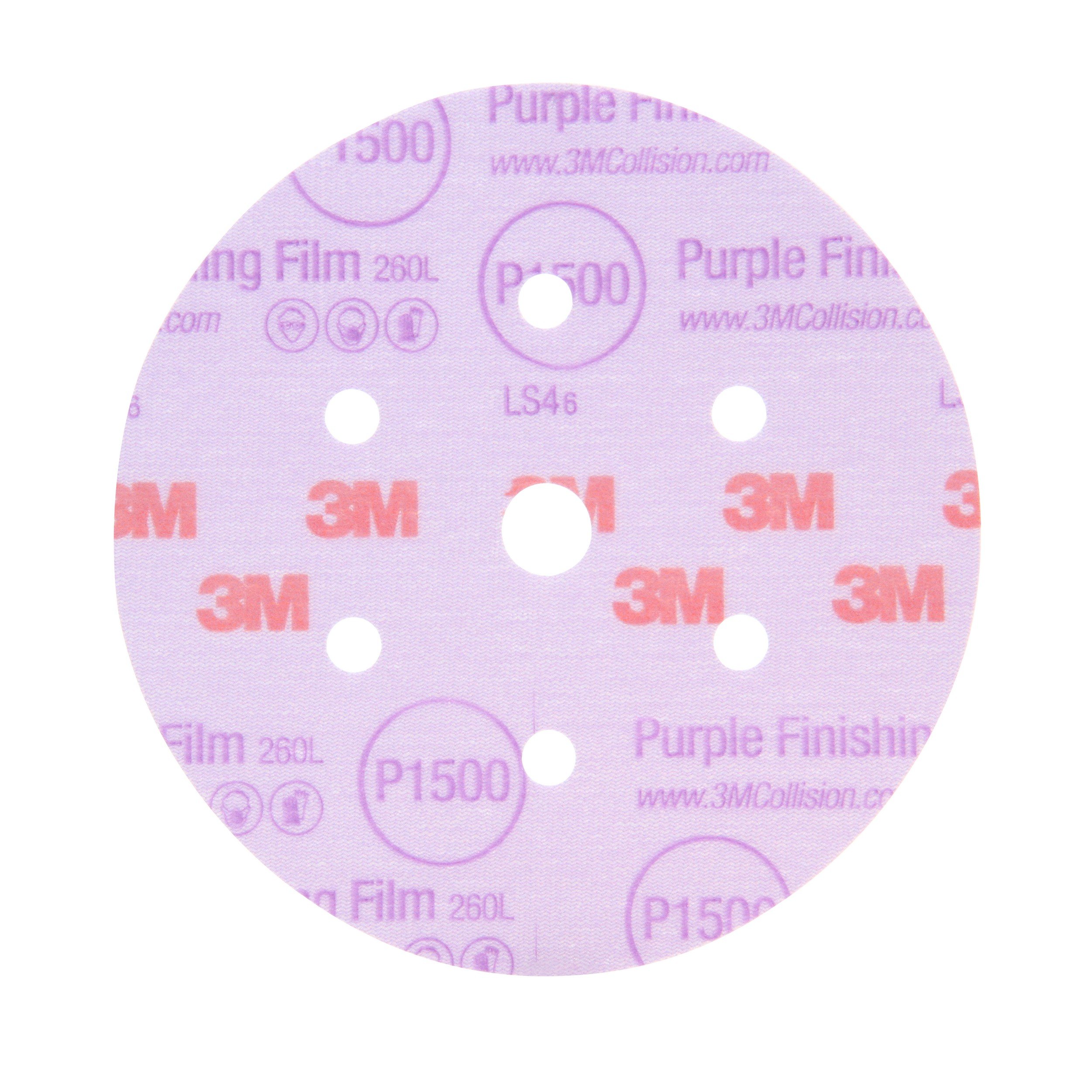 3M Hookit 30368 - Disco de pulido (grano P1200, 7,6 cm), color morado