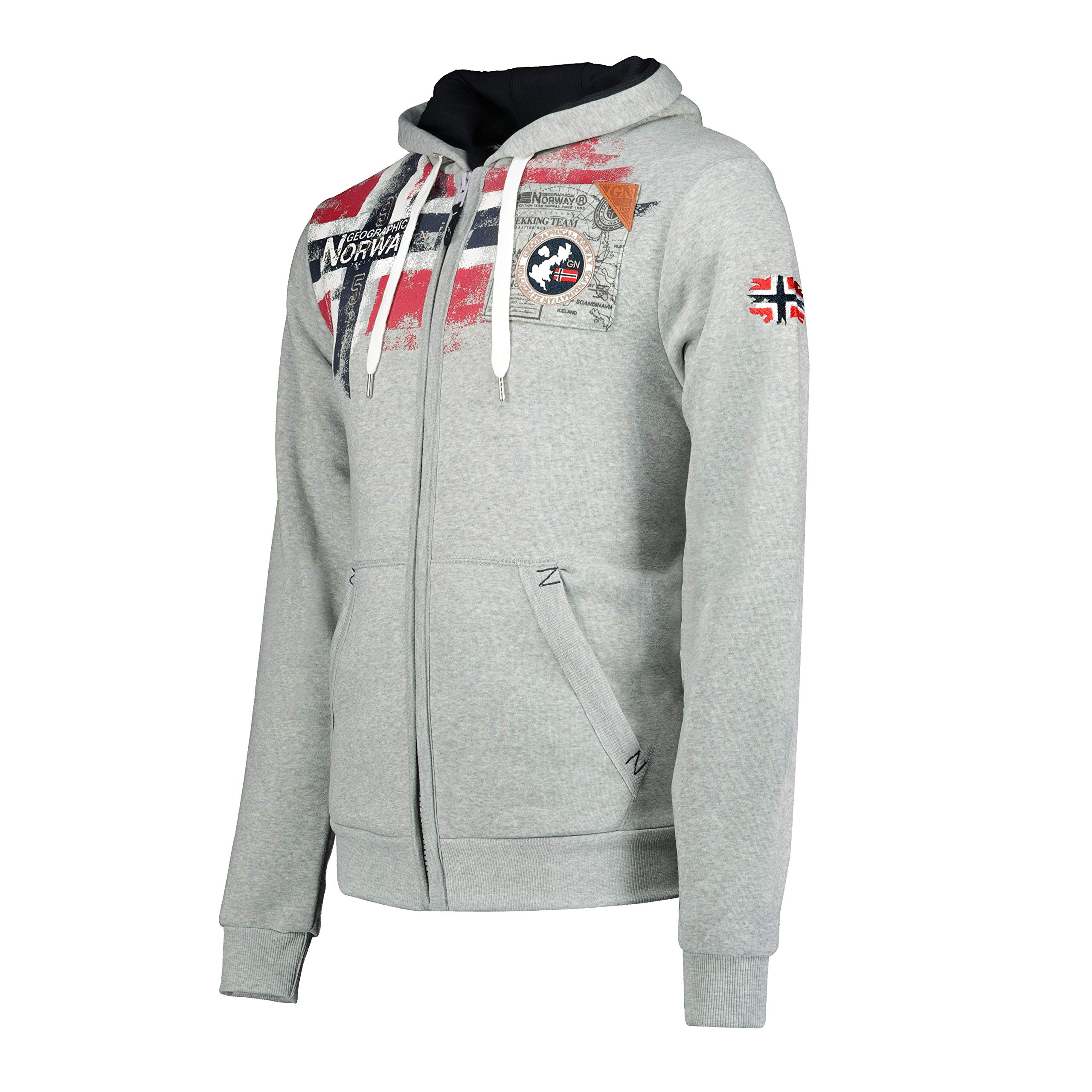 Geographical Norway - Sudadera con Capucha de muletón Totalmente Cremallera, para Hombre, Modelo Fespote