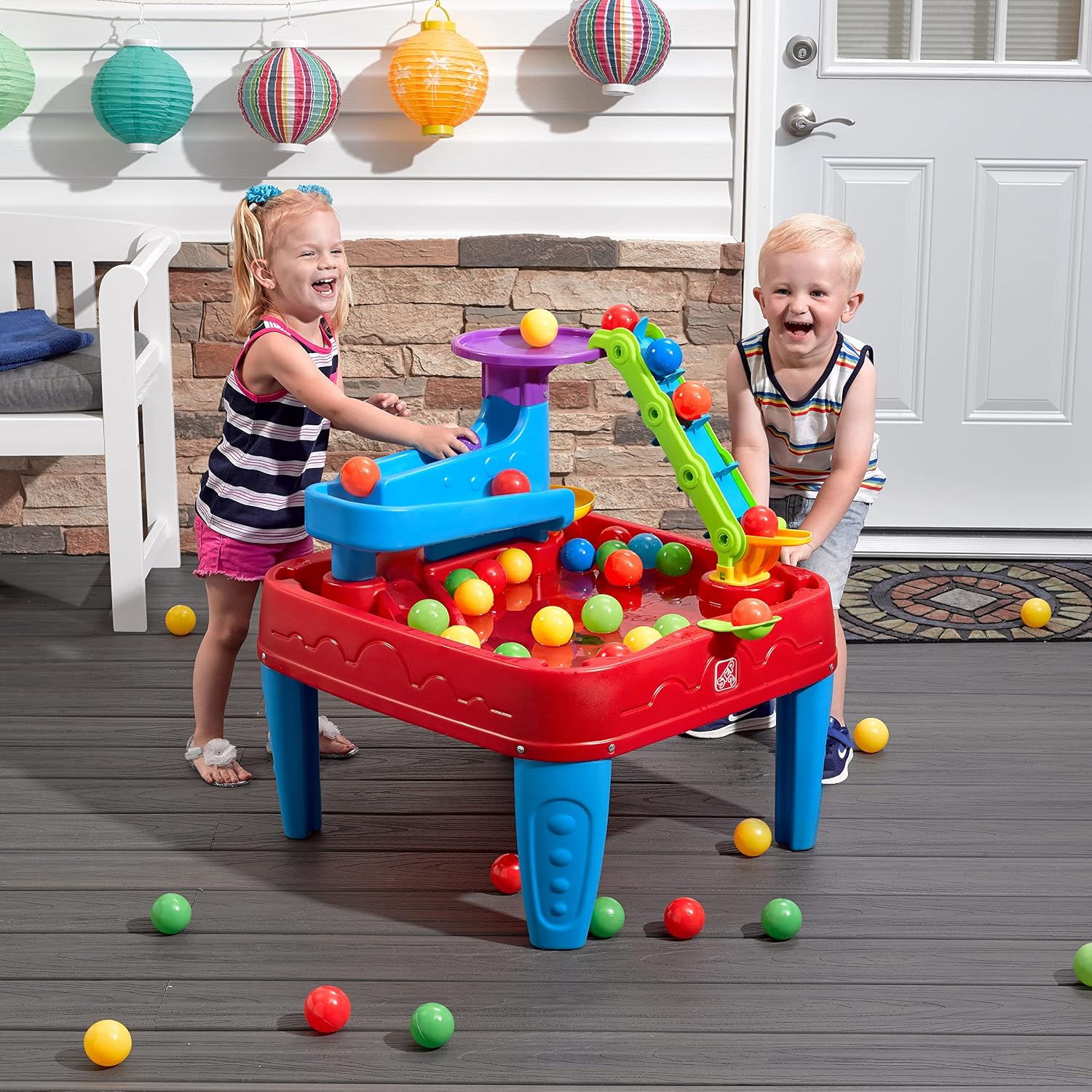 Step2 STEM Discovery -Ball Table | Wet or Dry Water Table & Activity Table | Toddler -Ball Play Table with Play -Balls Included