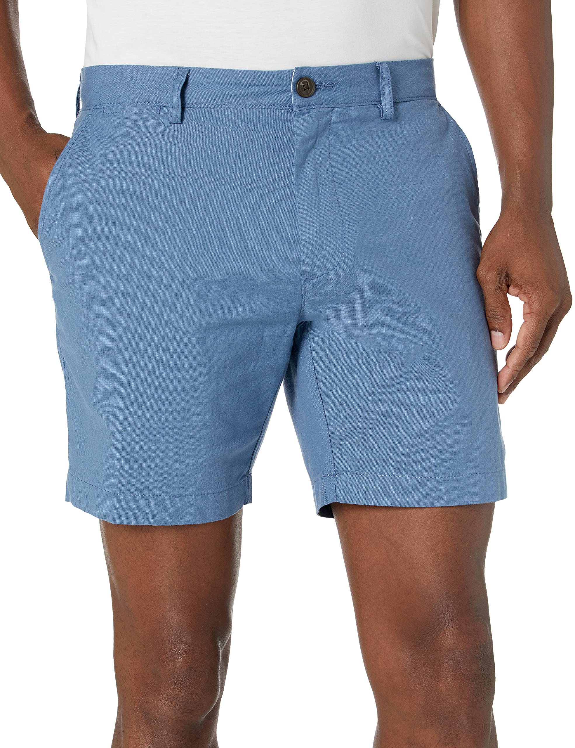 Amazon Essentials Uomo Pantaloncini Oxford Elasticizzati Comodi Leggeri 18 cm Slim