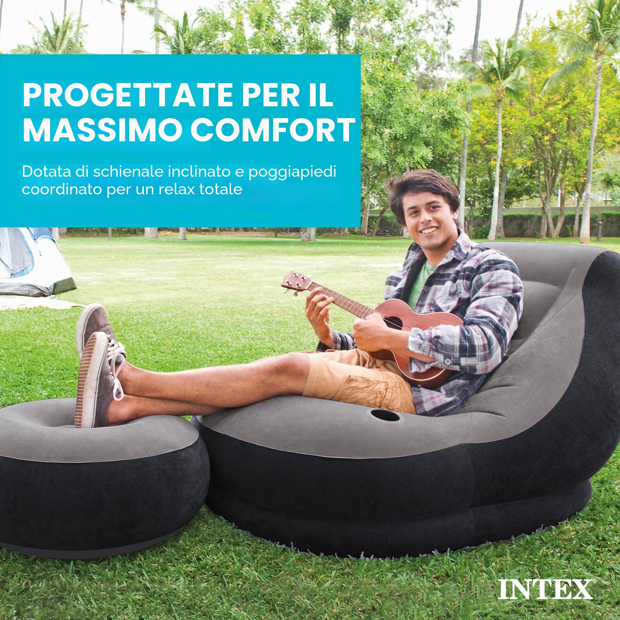 Intex Inflatable Ultra Lounge with Ottoman