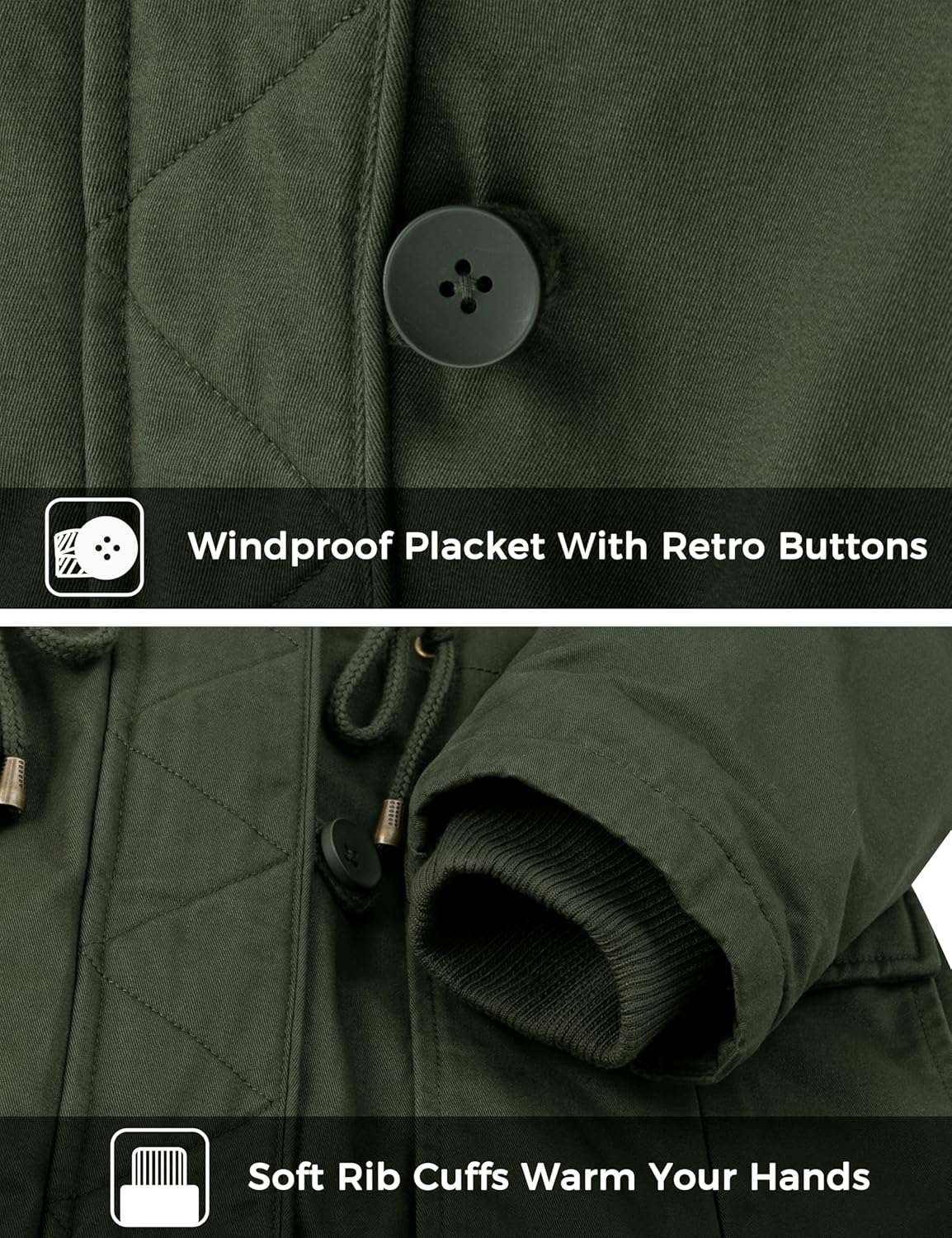 Wantdo Women's Winter Thicken Puffer Coat Warm Fleece Lined Parka Jacket with Hood - Image 7