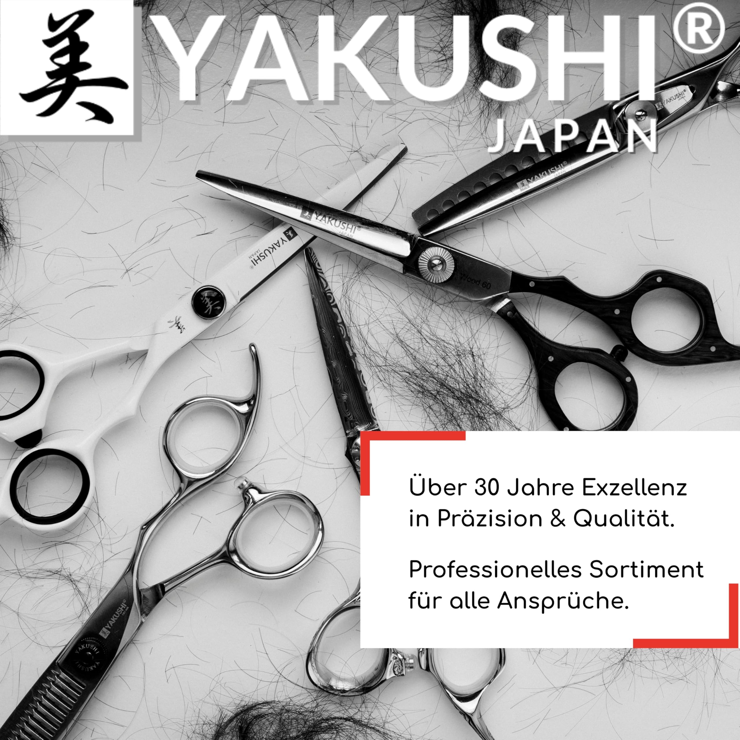 YAKUSHI CHAMEO PINK BEAUTY Haarschneideschere 5,5'' I Special-Line I Schere aus Titanium Japanstahl mit Teflon Beschichtung I Rasiermesserscharfe Friseurschere mit abnehmbarem Fingerhalter