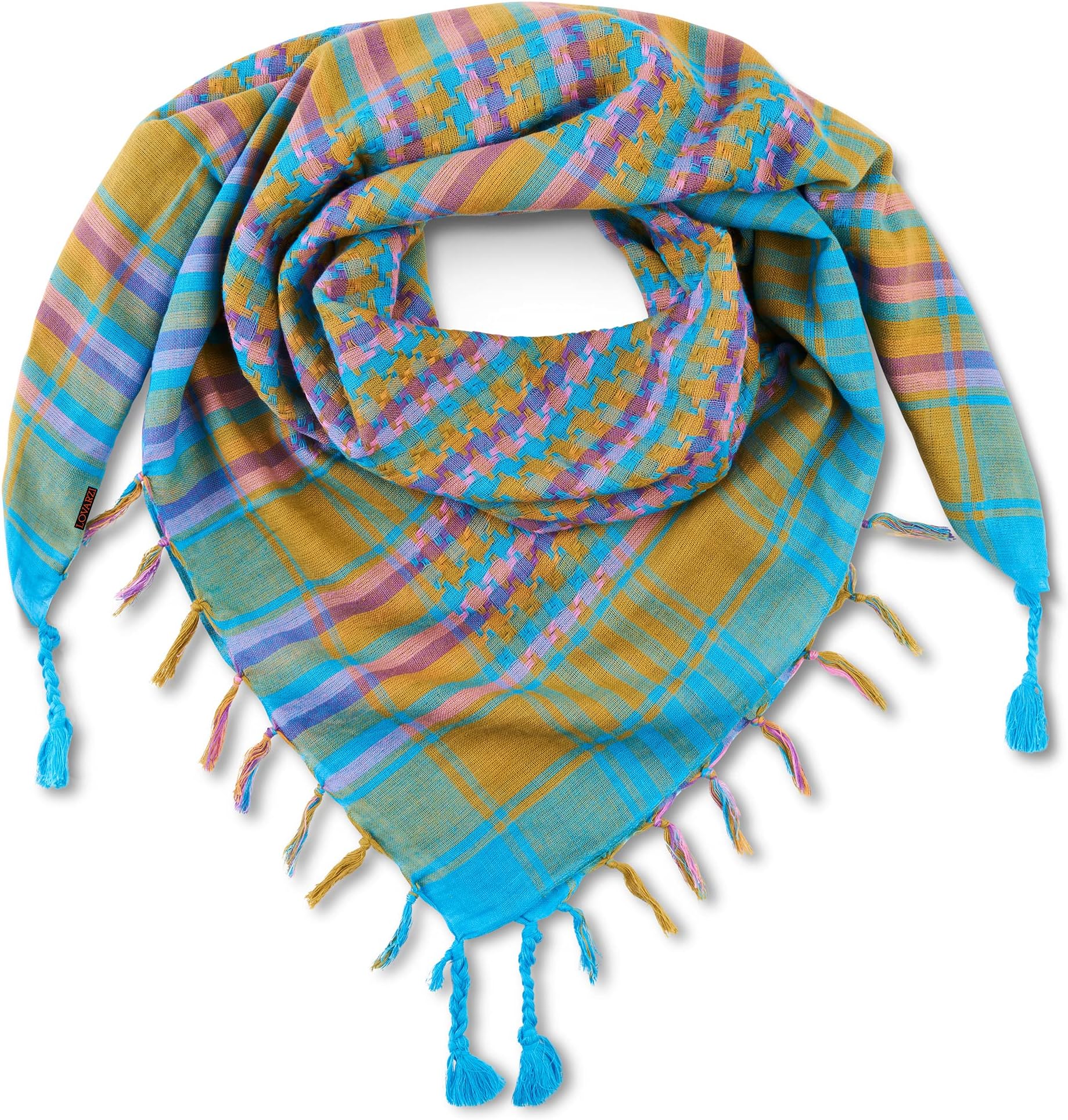 LOVARZI Shemagh Cottons Arab Keffiyeh Tactical Military Scarf Head Neck Face Wrap