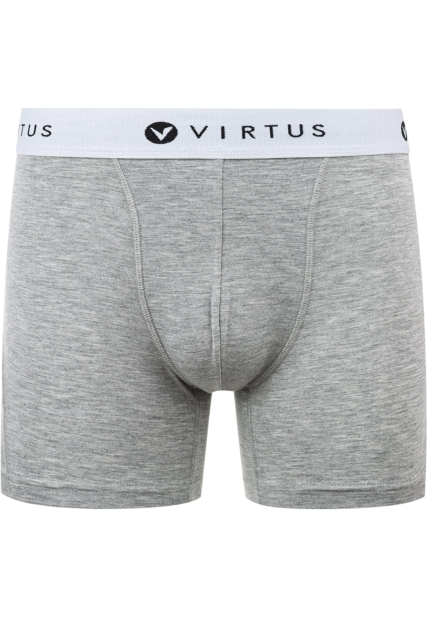 Virtus Men's boxer shorts made from breathable bamboo elastane mix, Light Grey Mix, S