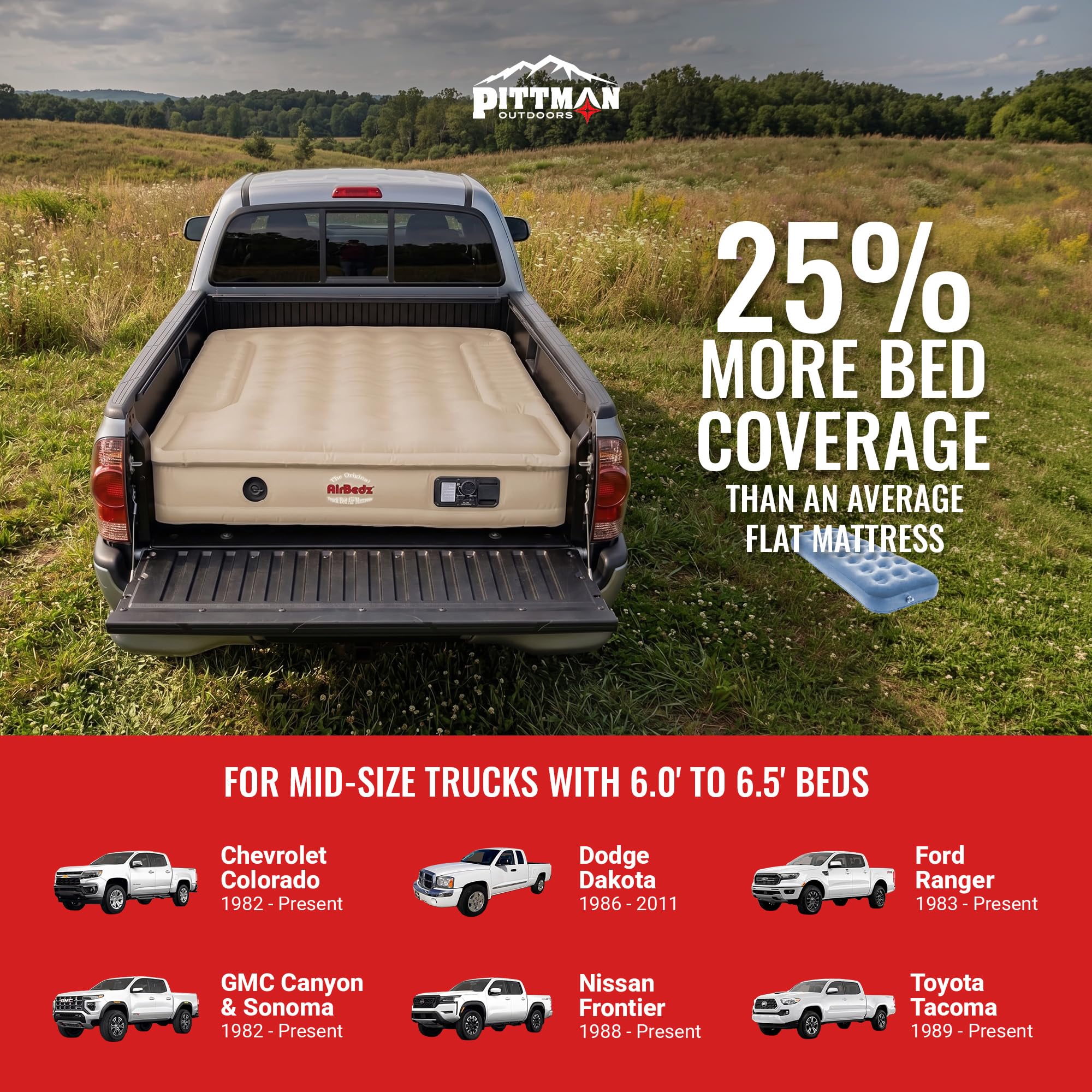 Amazon.com : Pittman Outdoors AirBedz Mattress – Truck Bed Air