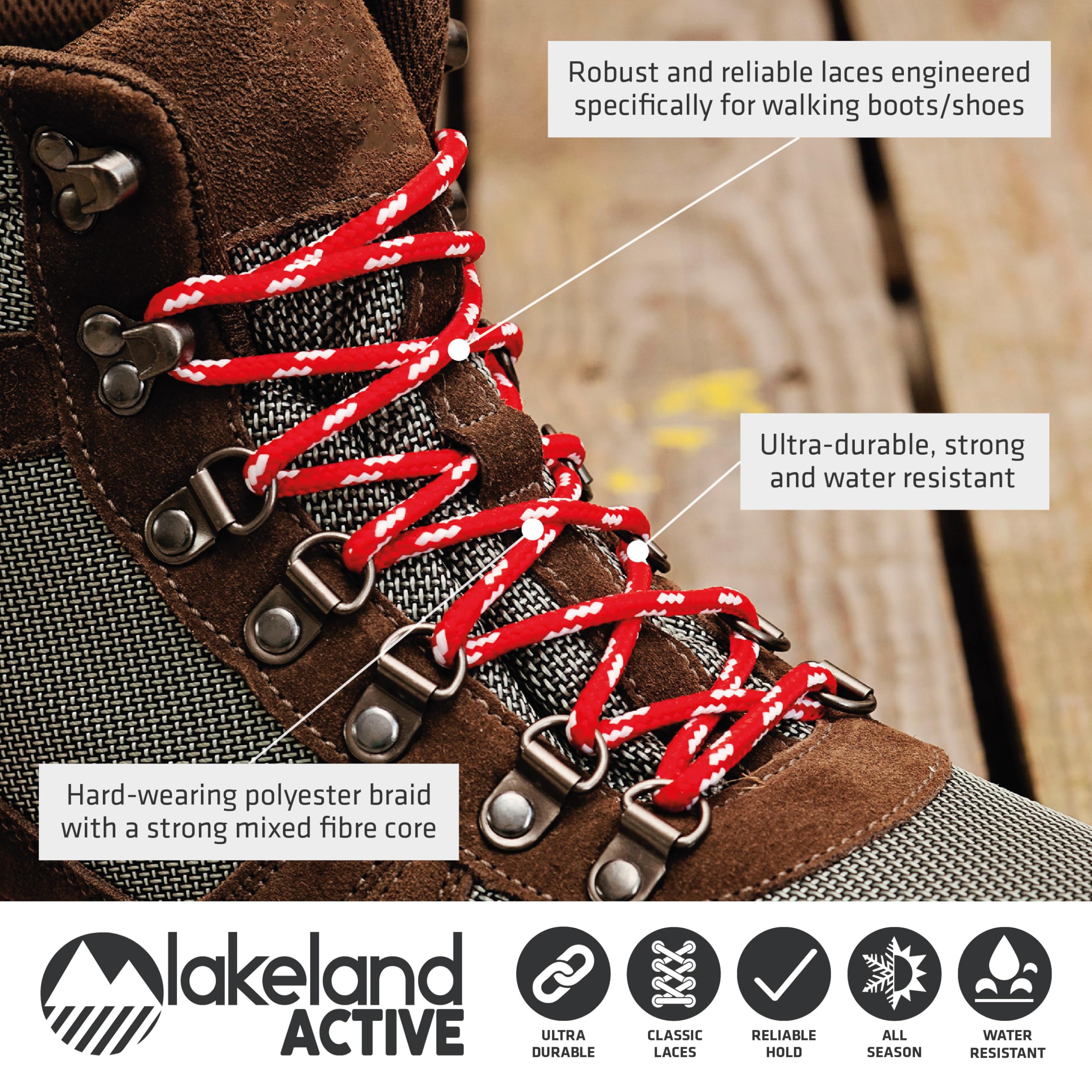 Lakeland Active Grasmoor Strong Round Walking Boot & Shoe Laces - 3