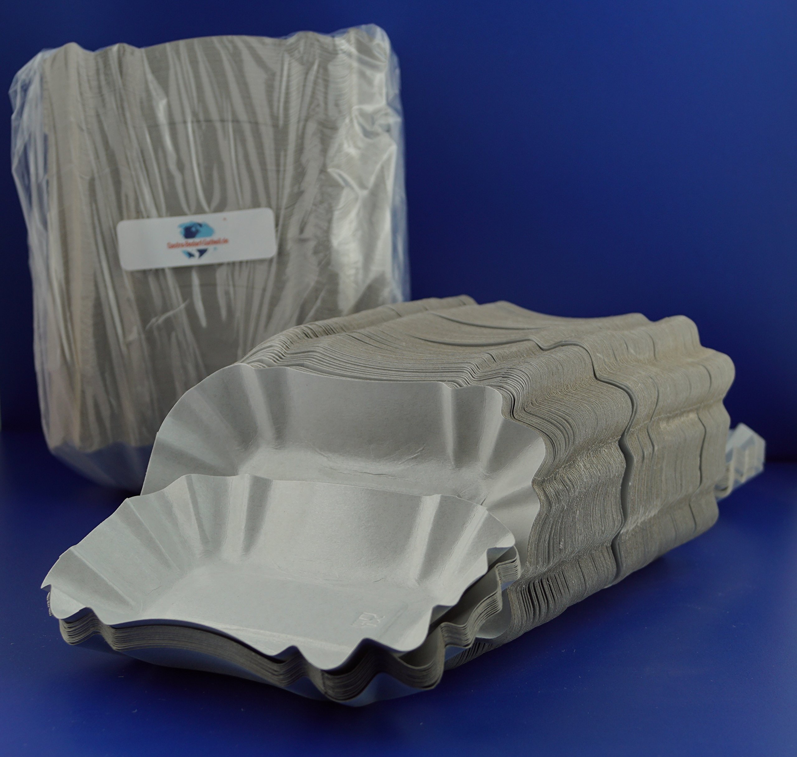Gastro-Bedarf-Gutheil Pappteller 10.5x17.5x3cm 1000 St. Pappschale Pommesschale Currywurstschalen Imbissschalen