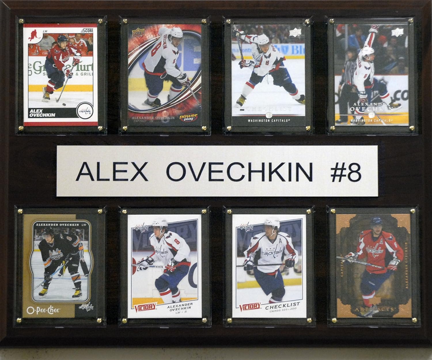 NHL Alex Ovechkin Washington Capitals 8 Card Plaque
