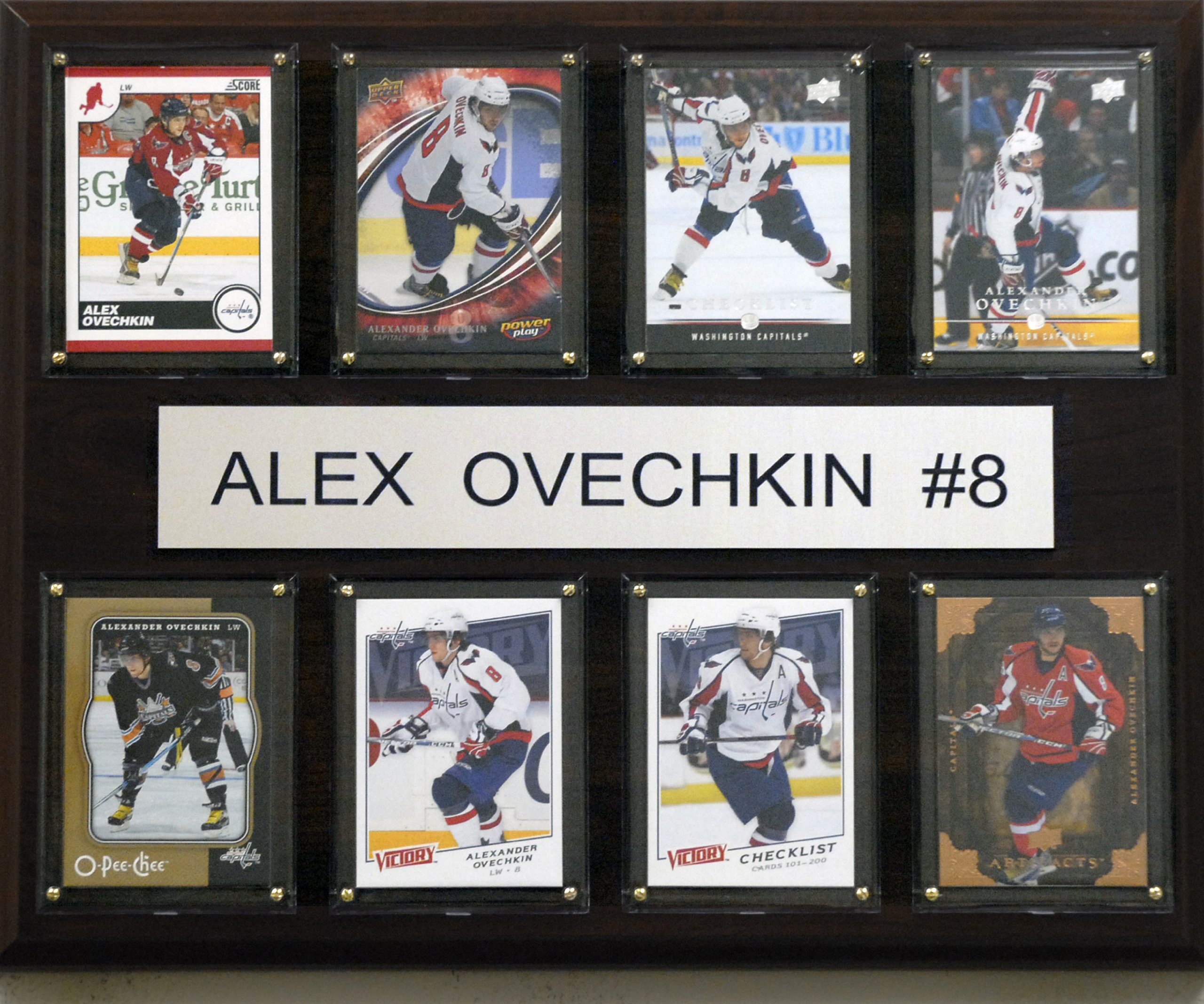 NHL Alex Ovechkin Washington Capitals 8 Card Plaque