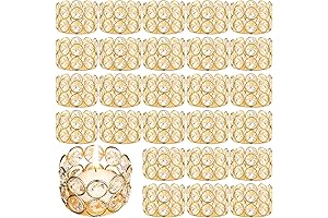 Gold Crystal Tealight Holders for an Enchanting Ambiance