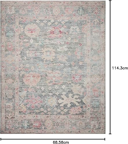 Vista 118 de Loloi II Elysium - Alfombra de pasillo color plata/multi de 2'-6" x 7'-6" Plateado y multicolor,Carbón / Multi,Mezclilla/Multi,Grafito/Multi,Multi