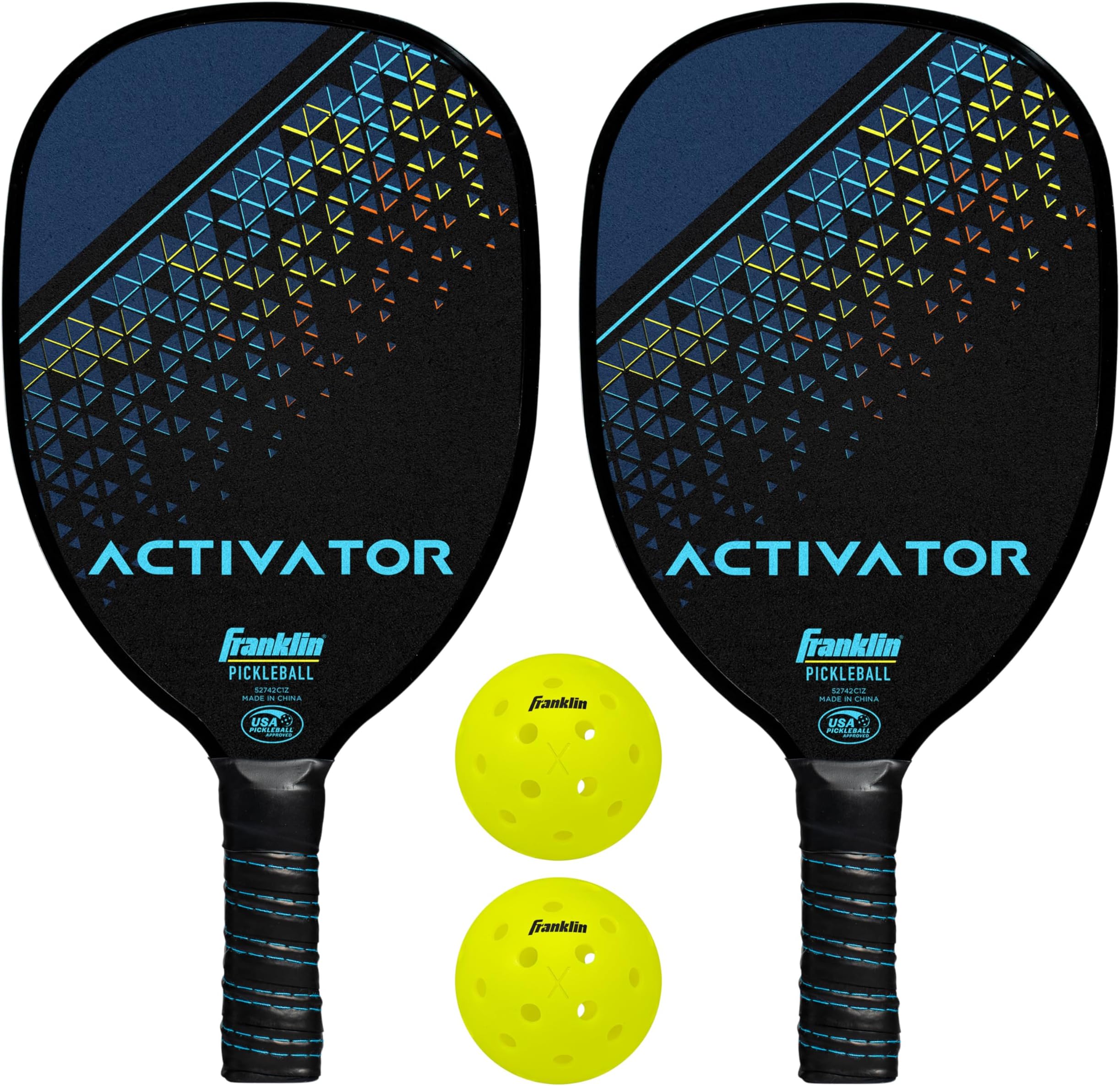 Franklin Sports Pickleball Paddle and Ball Set - Wooden Pickleball Rackets + Balls - Activator - USAPA Approved