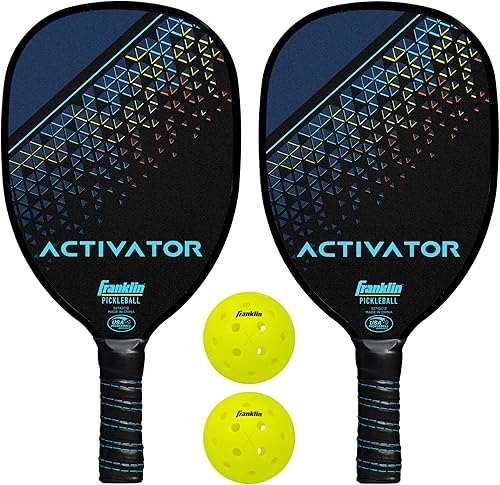 Franklin Sports Juego de palas y pelotas de pickleball  Raquetas de madera de pickleball + bolas de pickleball  Activador  Aprobado por Pickleball
