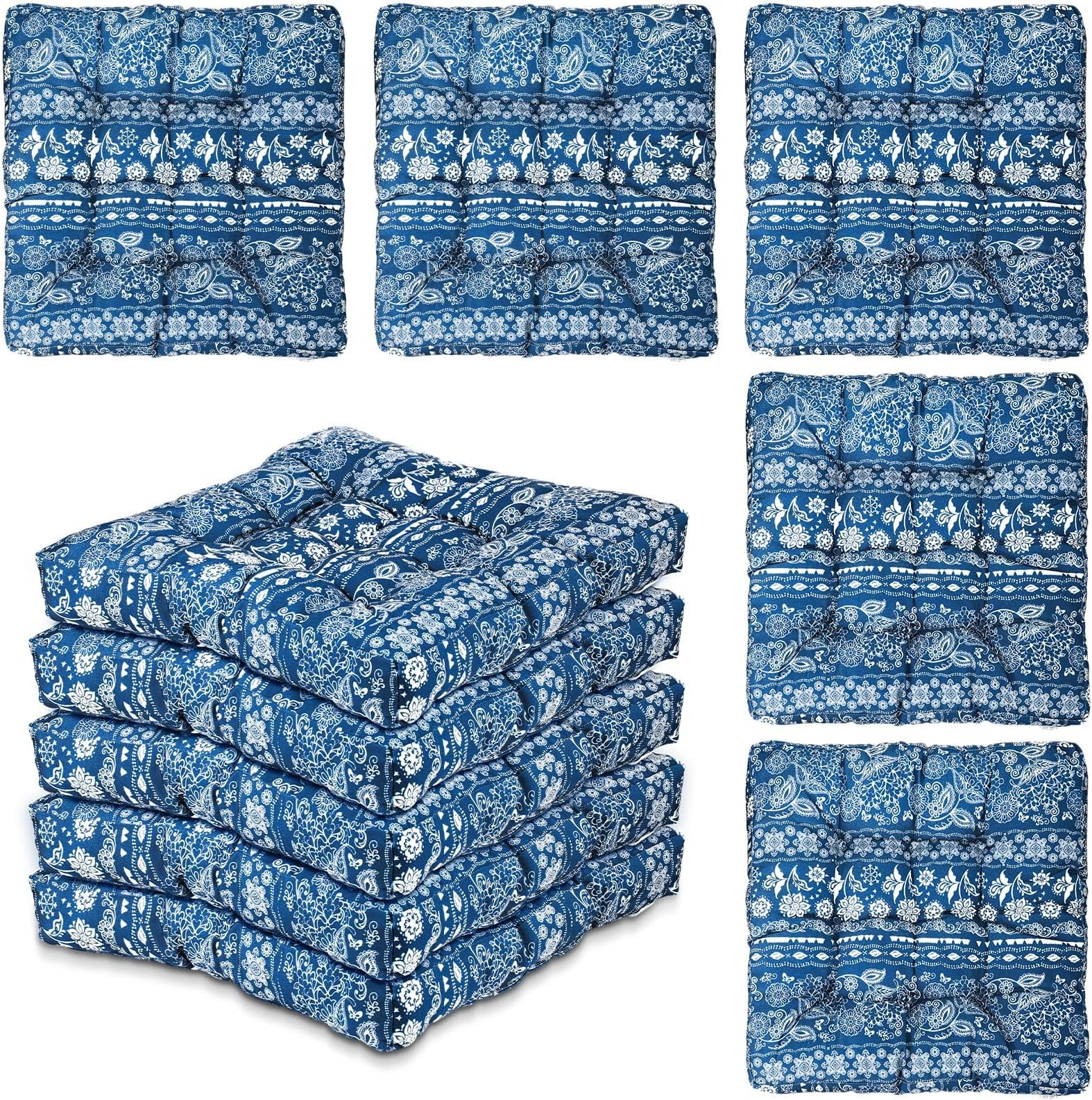 Amazon.com: Yuntau 4 Pcs Meditation Floor Pillow 22 x 22 Inch Large ...