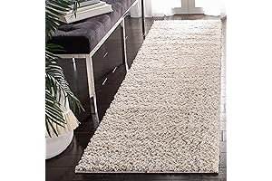 SAFAVIEH August Shag Collection Runner Rug - 2’3” x 8’, Beige, Solid...