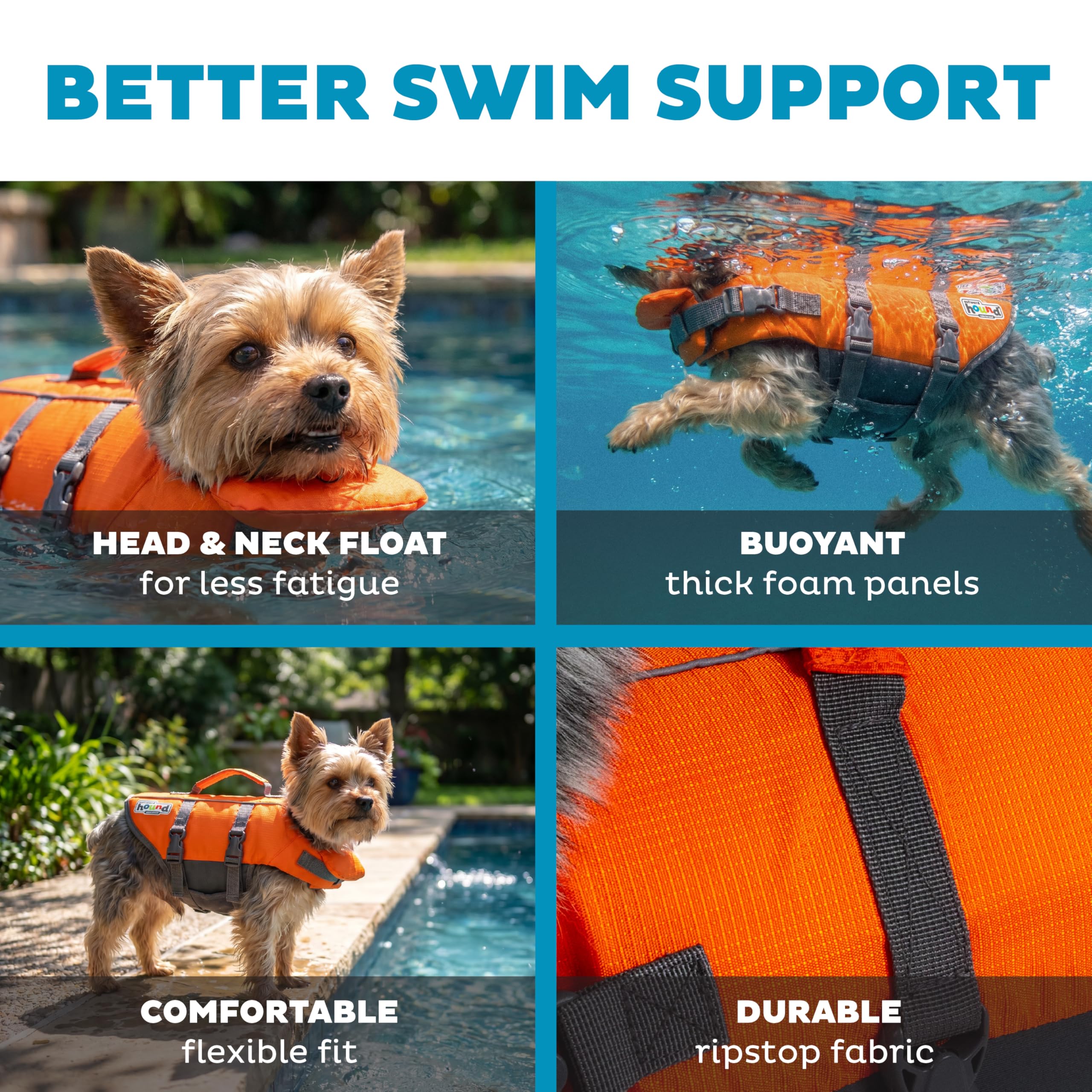 Amazon.com : Outward Hound Granby Splash Orange Dog Life Jacket