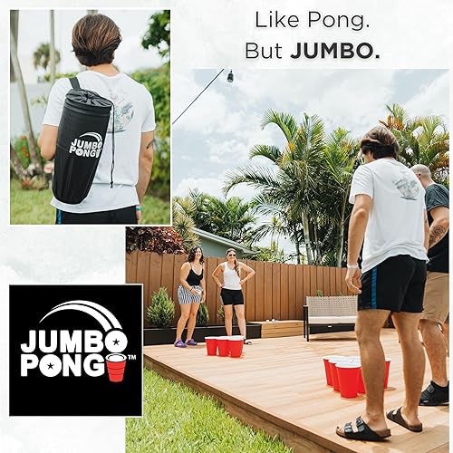 Miniatura 4 de Juego gigante de patio pong, juegos de patio al aire libre, césped, playa, camping, portón trasero o patio trasero - Vasos gigantes duraderos con