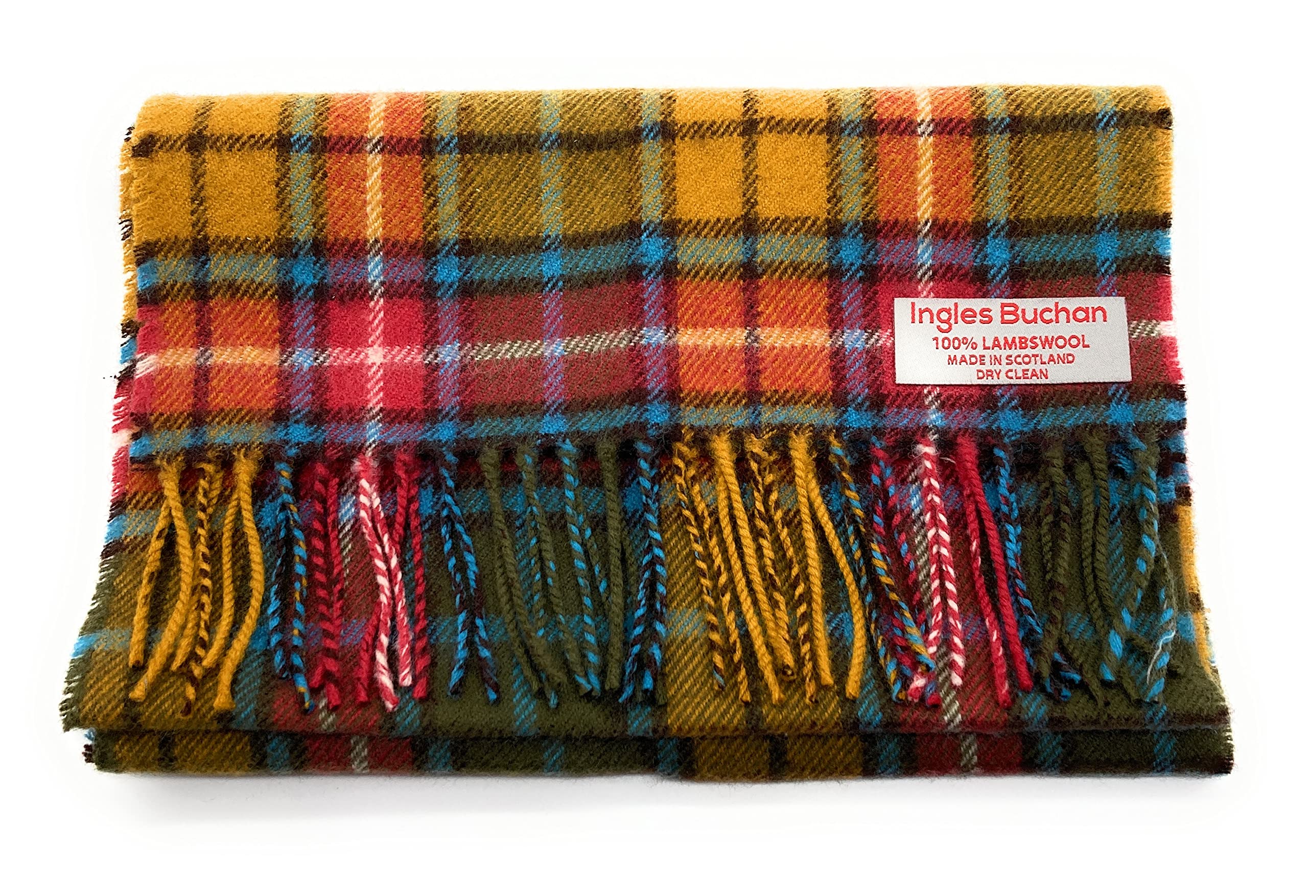 Pure Lambswool Buchanan Antique Tartan Clan Scarf - Made in Scotland