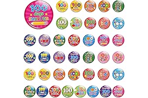 100 Days Happy Kindergarten Button Pins: School Spirit Classroom Essentials