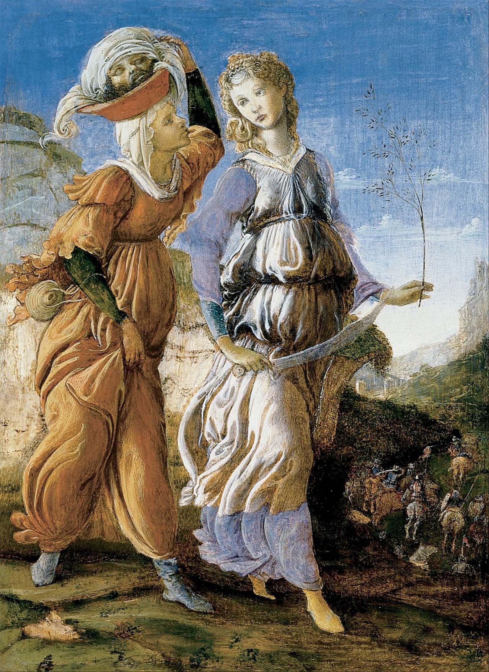POSTERIIk Vintage Art Print Images Pictures Print the Lady and Child with the Young the Baptist in a Landscape by Sandro Botticelli Modern Colour Posters for Office Home Decor 60x90cm