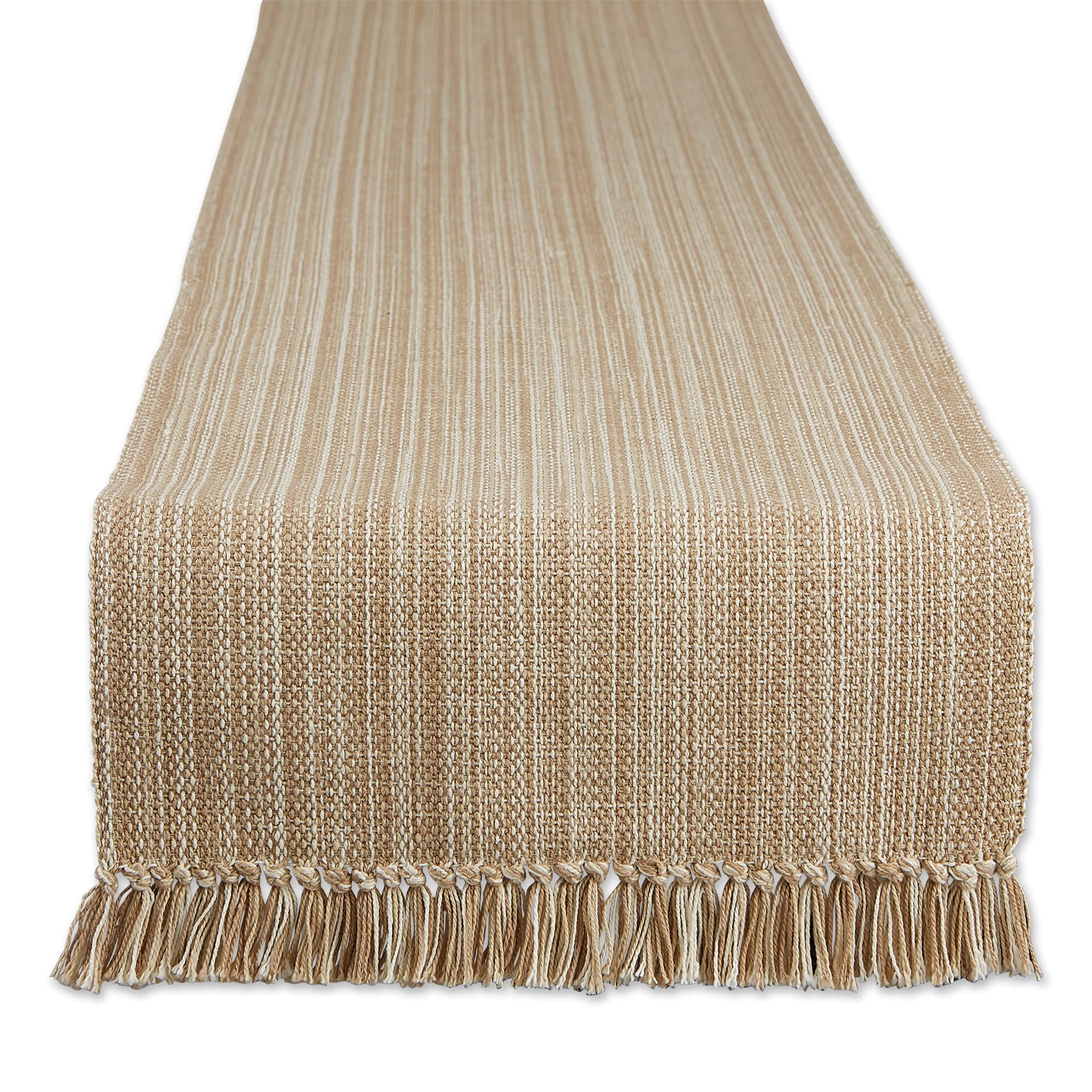 DII Variegated Tabletop Collection, Table Runner3x72, Taupe