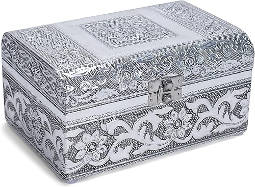 Miniatura 9 de Cottage Garden - Cofre de recuerdo con tapa redonda estampada, diseño metálico en tono cobre marroquí Tono cobre,Tono