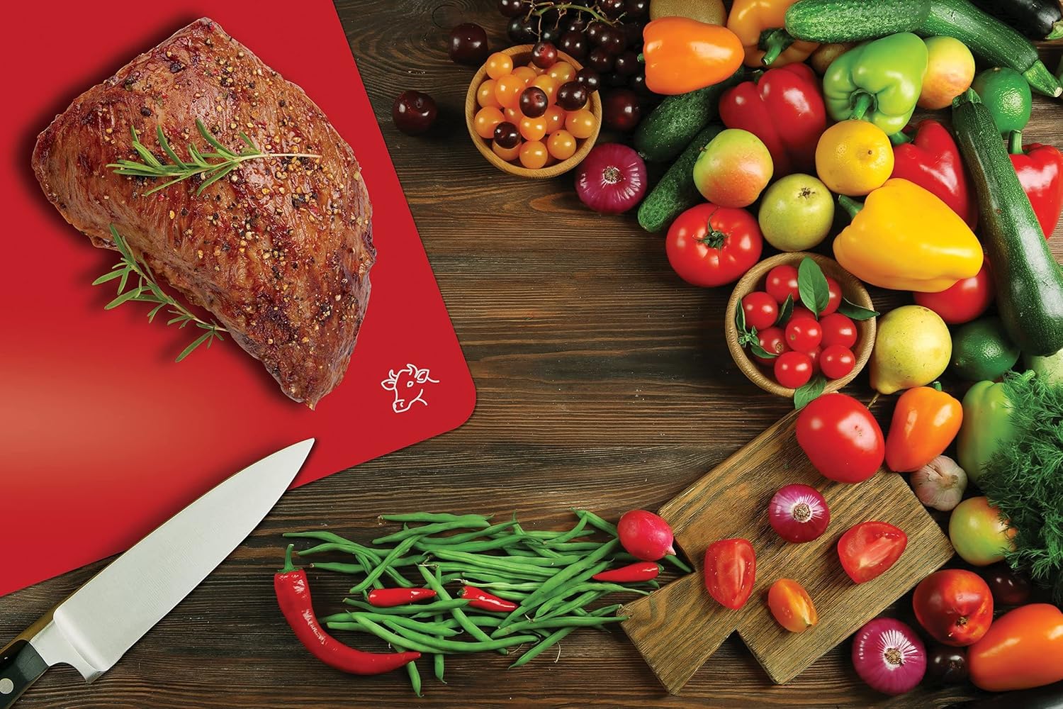 Exсluѕіvе Dіѕсоunt 80% оƒƒеr Flexible Plastic Cutting Board Mats, Heavy Duty Extra Thick 2mm, Set of 4, Color Coded with Food Icons, Textured Underside by Better Kitchen Products