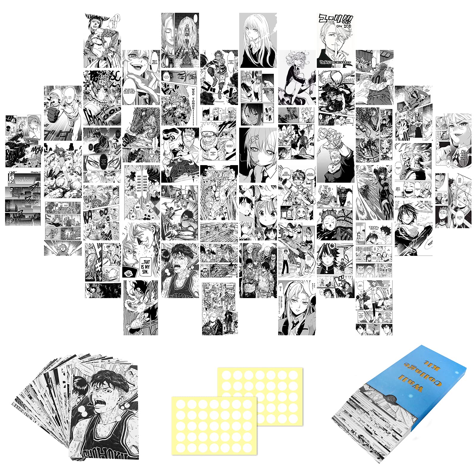 Buy Anime Wall Collage Kit Aesthetic Pictures, Anime Room Decor, Anime