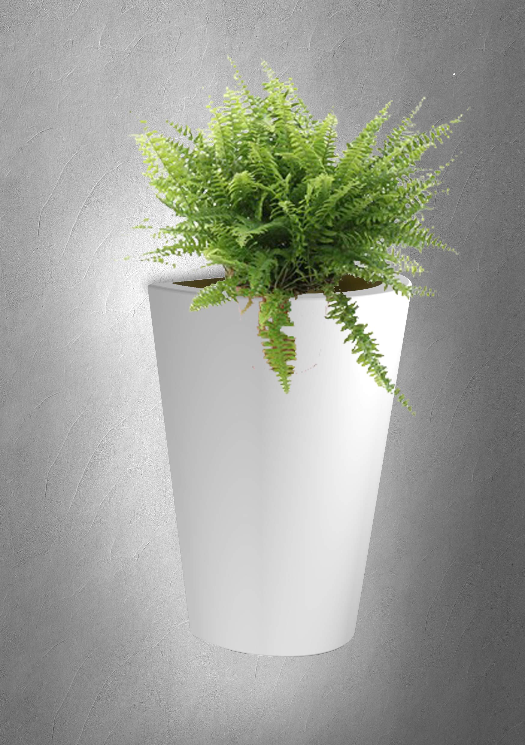Mantra Iluminación. Modelo TEJA. Aplique de pared de exterior fabricado en aluminio y polietileno acabado en color blanco