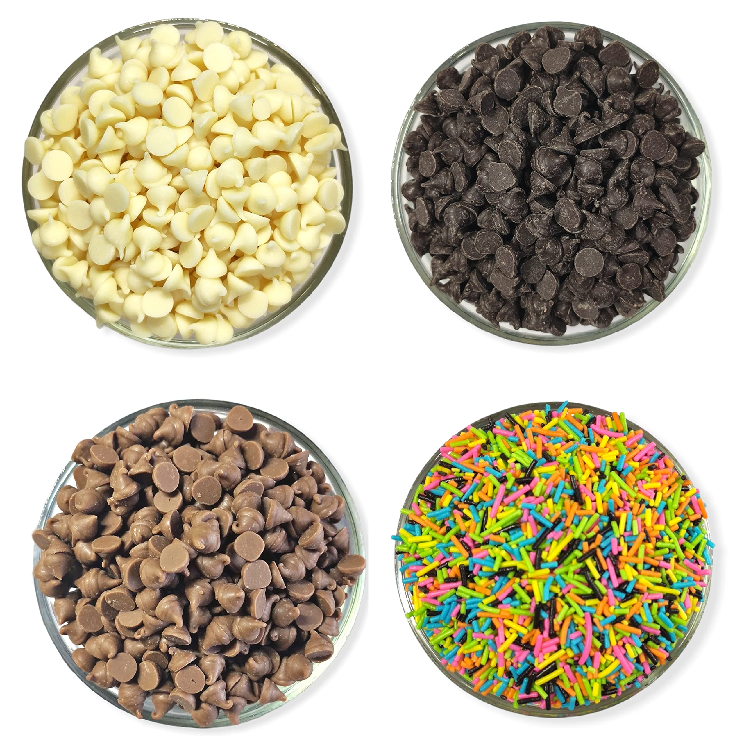 Dry Fruit Hub Sprinkles Choco Chips Combo 425gms, Sprinkles for Cake Decoration 125gm, Milk Choco Chips 100gm, Dark Choco Chips 100gm, White Choco Chips 100gm, Choco Chips Packet for Cake, Sprinkles For Cake Decoration, Cake decoration, Cake decorati (B096P1KN63) Amazon Price History, Amazon Price Tracker
