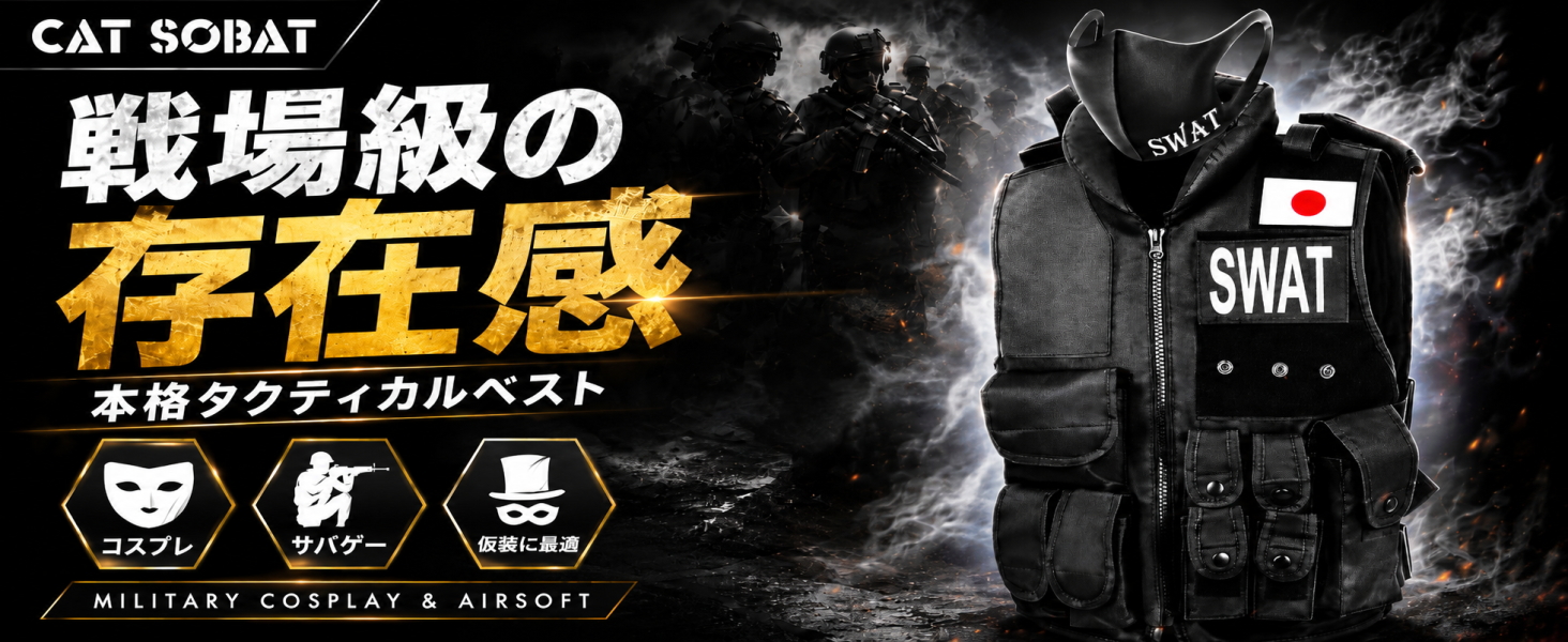 Amazon | [Catsobat] 【プロ監修デザイン】SWAT タクティカルベスト