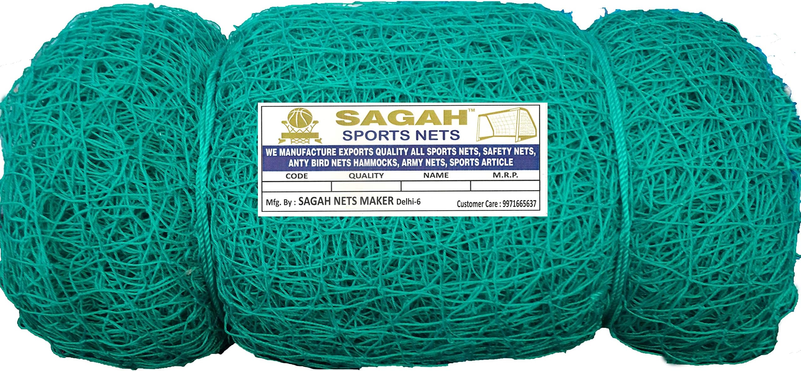 Sagah Nylon Azure 100X12G Cricket Net (Multicolor)
