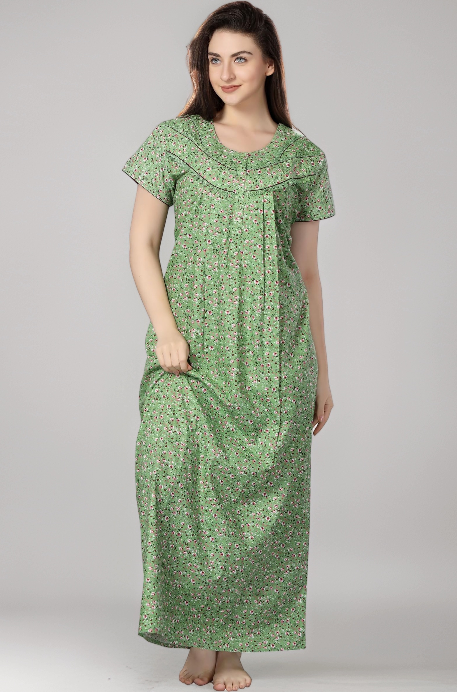 Women Cotton Floor Length Nighty 1633