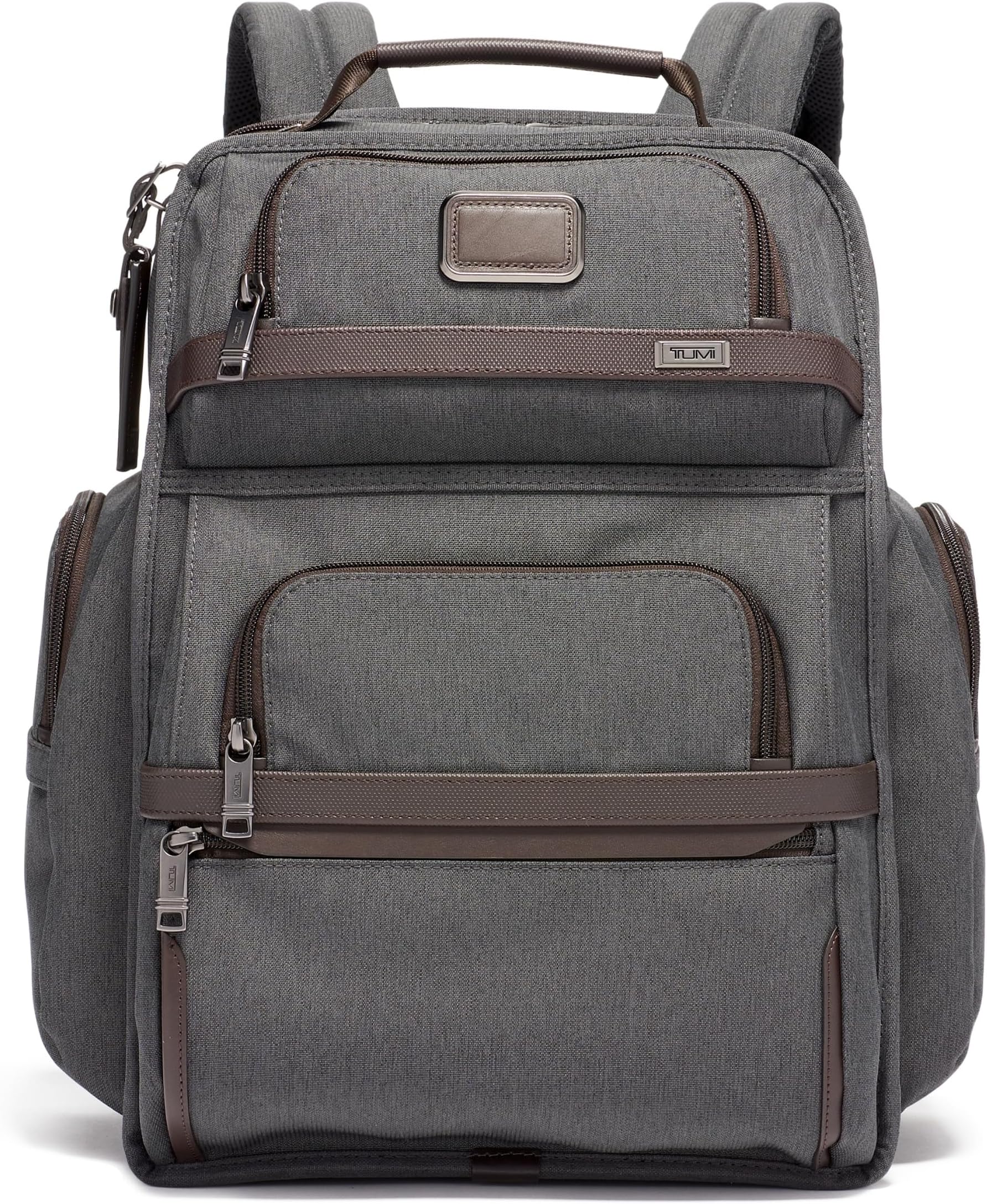 TUMI - Alpha Brief Pack - Men's Laptop Backpack with Padded Adjustable Straps - Fit up to 15" Screen - 17.0" X 12.0" X 8.0" - Anthracite