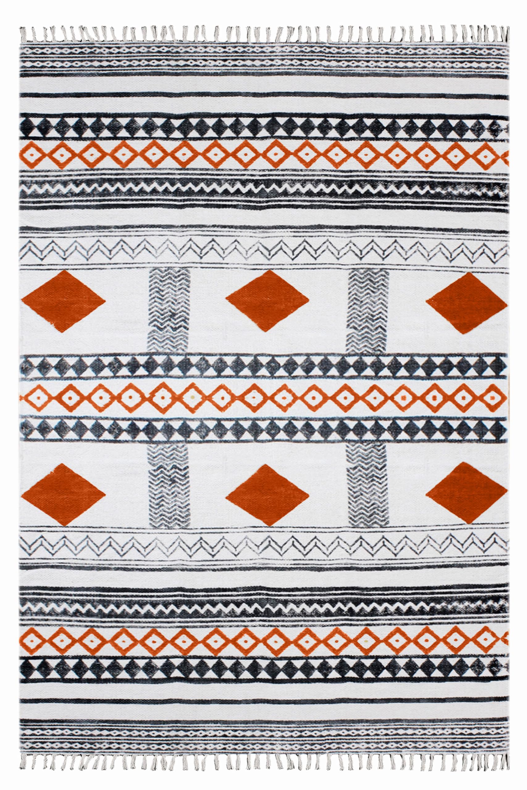 Tapis de Noël en coton haut de gamme de 2,1 x 3 m aux finitions artisanales