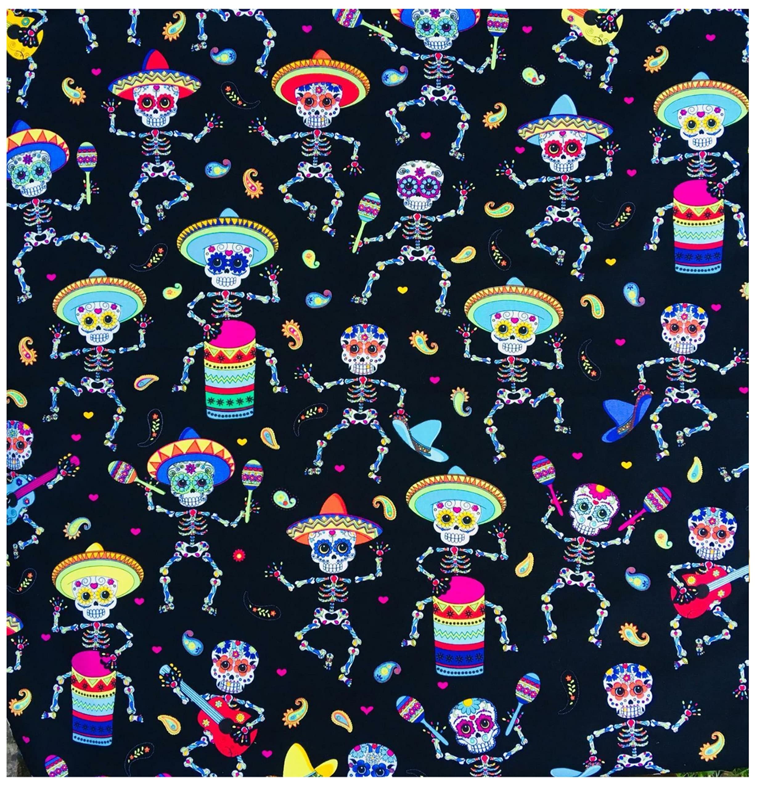 Day of the Dead Fun Skeleton Bandana